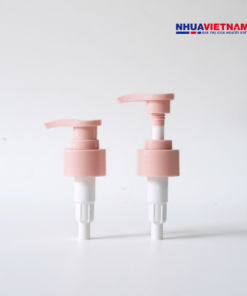 Vòi nhấn fi24/410 28/410 thân trơn màu hồng chất liệu PP dùng cho dung dịch lỏng